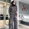 Setelan Zirima Print warna Arang